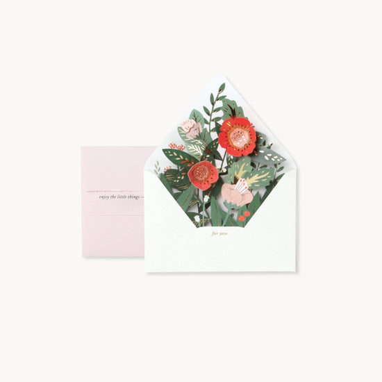 Load image into Gallery viewer, Floral Envelope - Pop-up card
