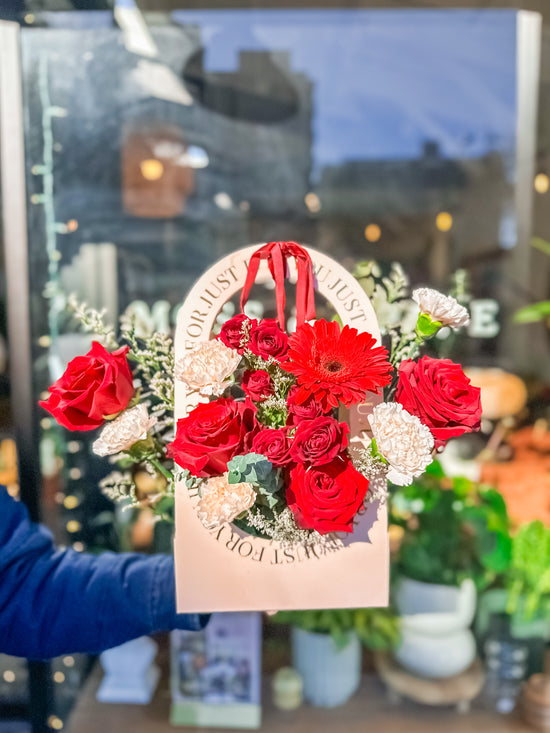 Valentine Red Roses Flower Box (PRE-ORDER)