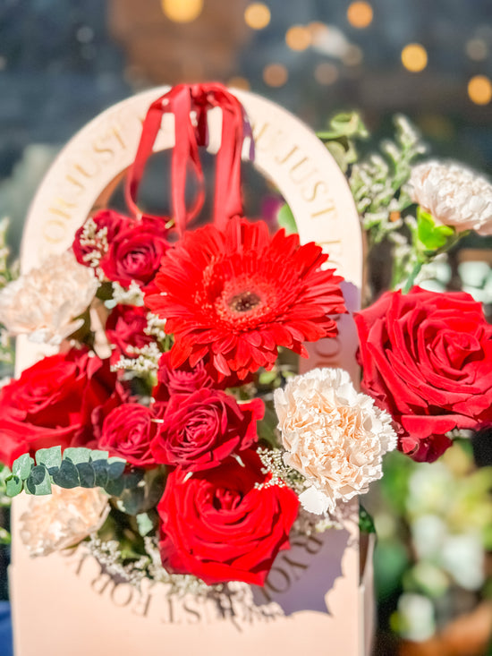 Valentine Red Roses Flower Box (PRE-ORDER)