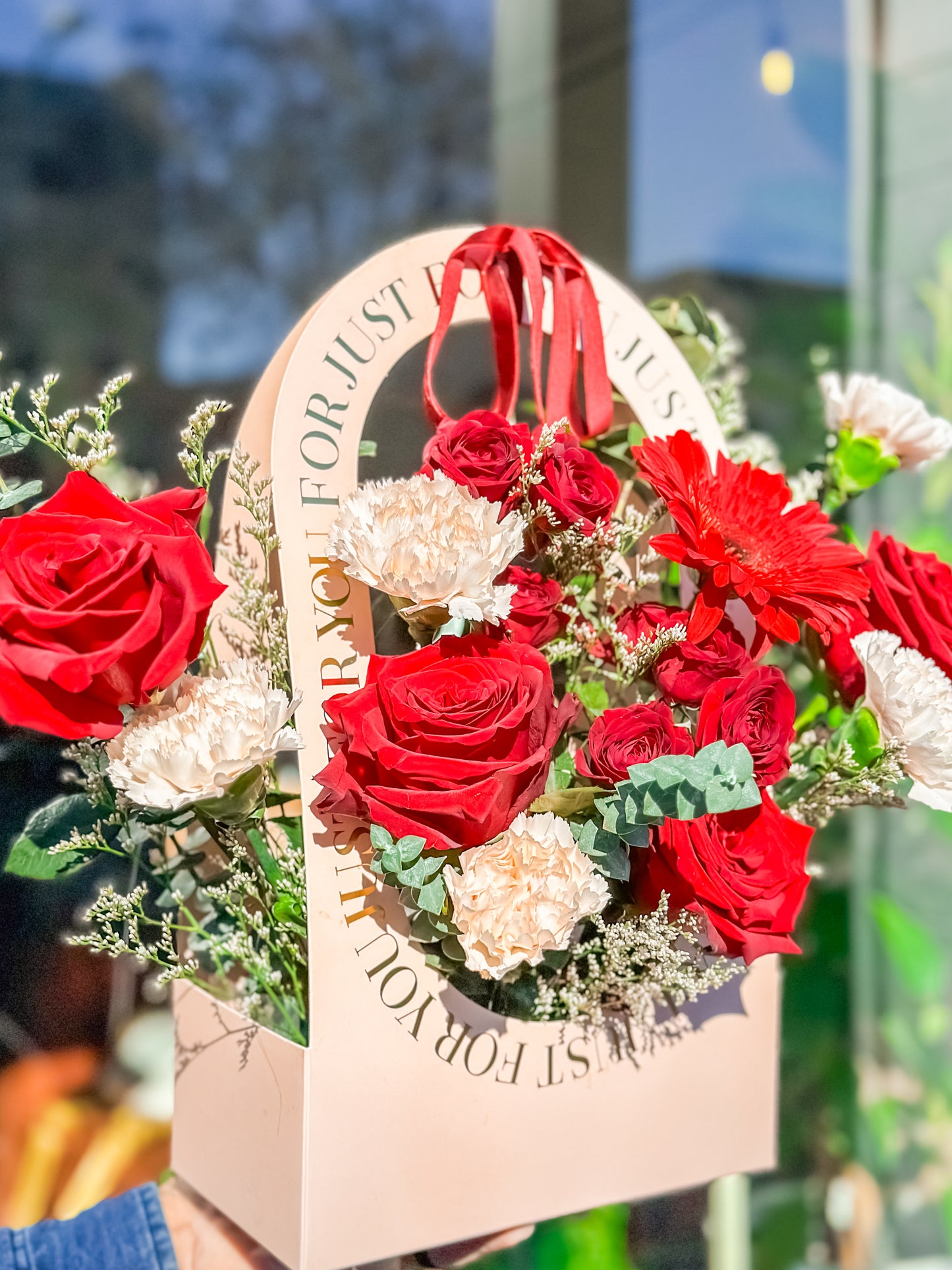 Valentine Red Roses Flower Box (PRE-ORDER)