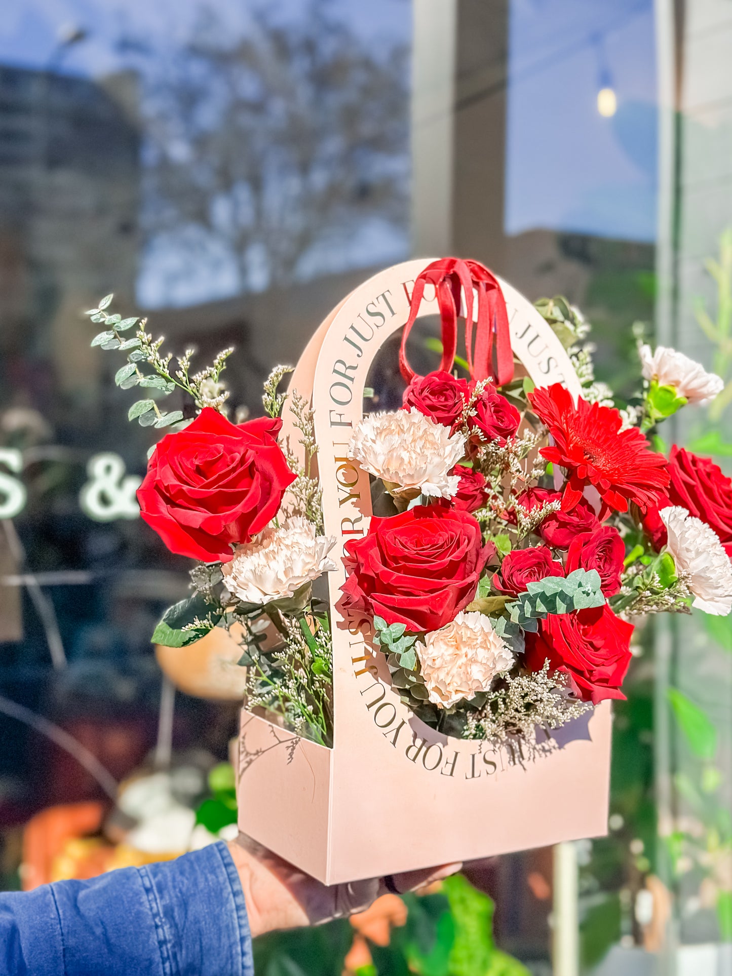 Valentine Red Roses Flower Box (PRE-ORDER)