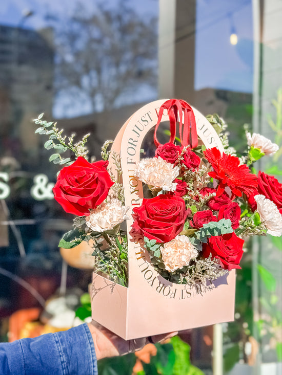 Valentine Red Roses Flower Box (PRE-ORDER)