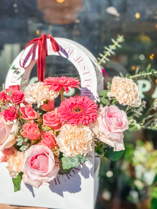 Valentine Pink Roses Flower Box (PRE-ORDER)