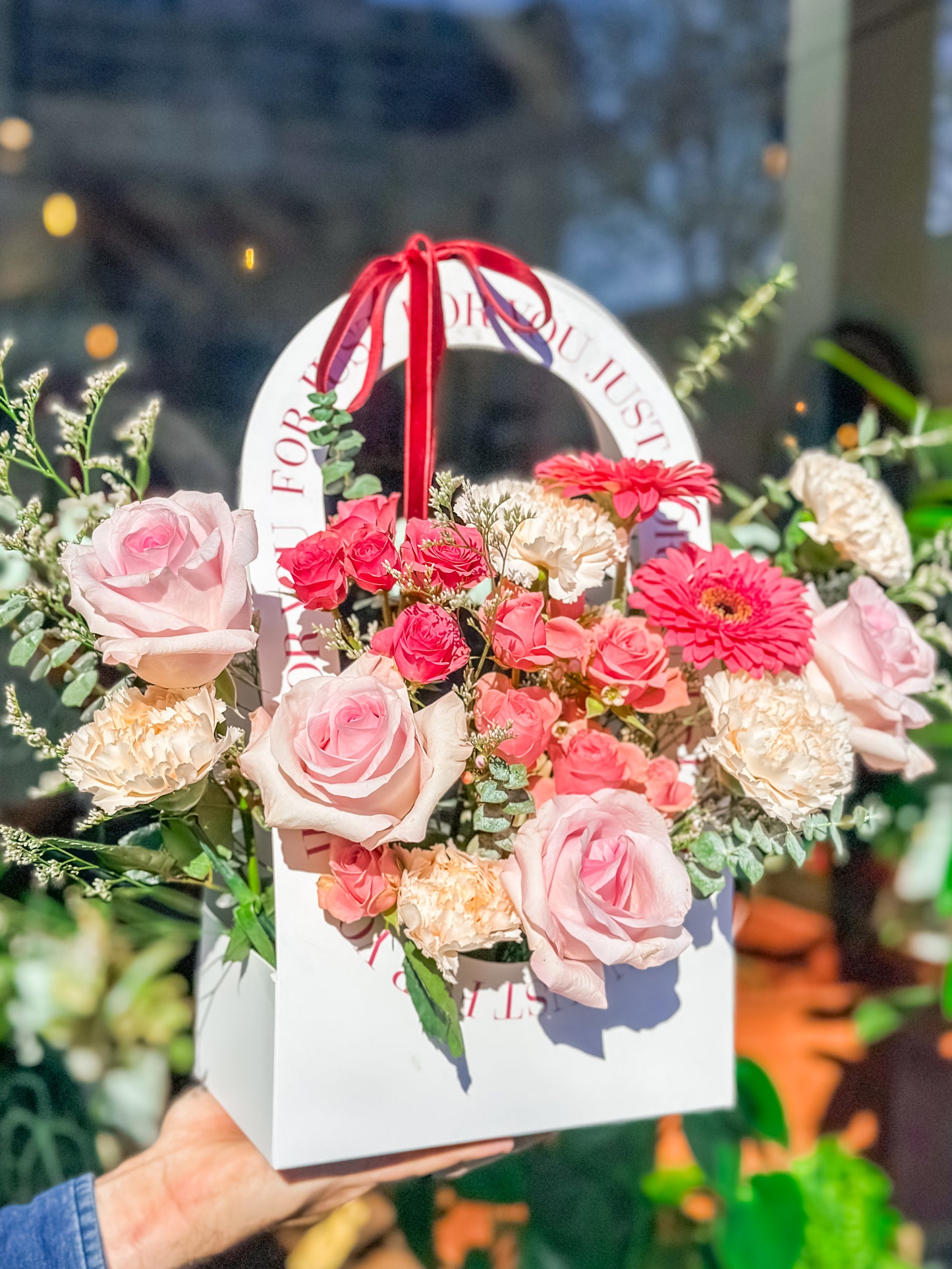 Valentine Pink Roses Flower Box (PRE-ORDER)