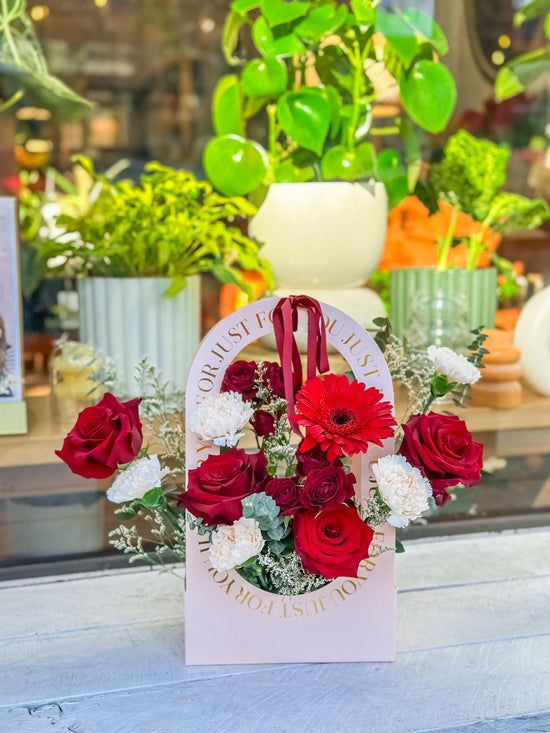 Valentine Red Roses Flower Box (PRE-ORDER)